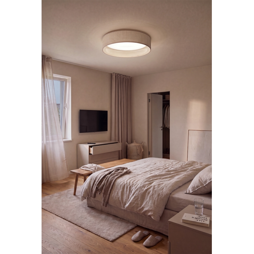 Brilagi - LED стельовий світильник з регулюванням яскравості VELVET SMART VARI LED/24W/230V 3000-6500K, діаметр 45 см, бежевий + пульт дистанційного керування