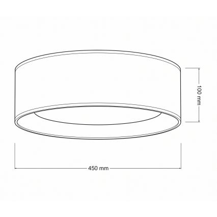 Brilagi - LED стельовий світильник з регулюванням яскравості VELVET SMART VARI LED/24W/230V 3000-6500K, діаметр 45 см, бежевий + пульт дистанційного керування