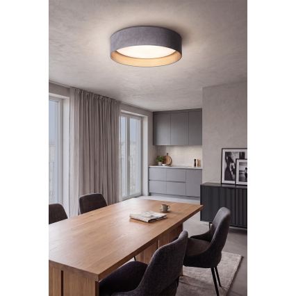 Brilagi - LED димуваний стельний світильник VELVET SMART VARI LED/36W/230V 3000-6500K діам. 55 см сірий/золотистий + пульт дистанційного керування
