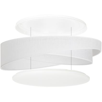 BRILAGI - LED стельовий світильник з регульованою яскравістю VELVET TWIST LED/36W/230V 3000-6000K pr. 65 cm Wi-Fi Tuya Beacon білий + пульт дистанційного керування