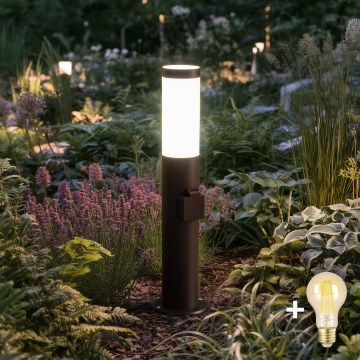 BRILAGI - LED димований зовнішній світильник з розеткою ELIA 1xE27/6W/230V 2700-6500K IP44 Wi-Fi 50 cm антрацит