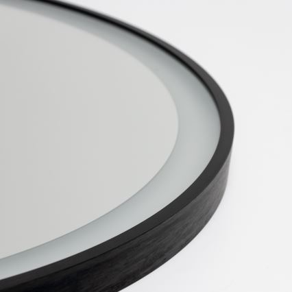 Brilagi - LED дзеркало для ванної з підігрівом і підсвіткою, з регульованою яскравістю ALU PRO LED/18W/230V діам. 60 см 3000/4000/6500K IP44 чорне CRI 90