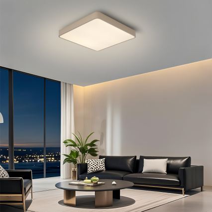 Brilagi - LED стельовий світильник з регулюванням яскравості POOL LED/48W/230V 3000-6000K 50x50 см бежевий + пульт дистанційного керування