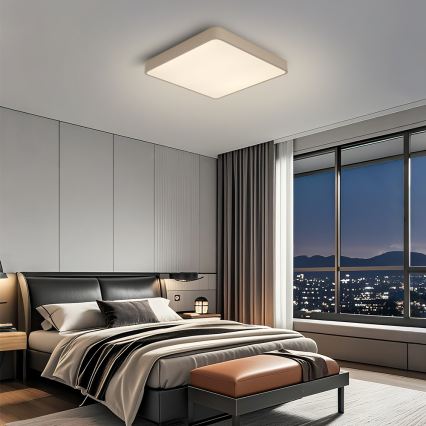 Brilagi - LED стельовий світильник з регулюванням яскравості POOL LED/48W/230V 3000-6000K 50x50 см бежевий + пульт дистанційного керування