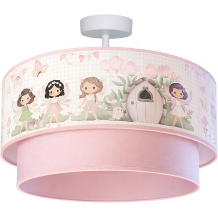 Brilagi - LED дитяча накладна люстра BOBO 1xE27/60W/230V, діаметр 40 см, рожева/феї