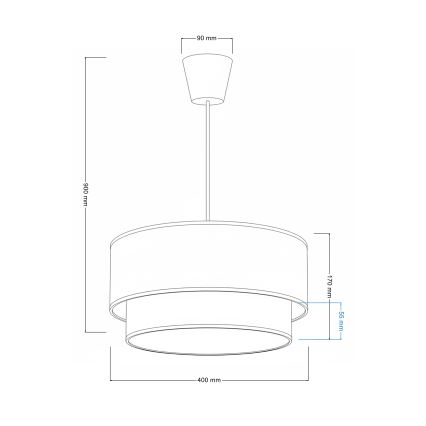 Brilagi - LED дитяча підвісна люстра на шнурі BOBO 1xE27/10W/230V, діаметр 40 см кремова/рожева/з кроликами