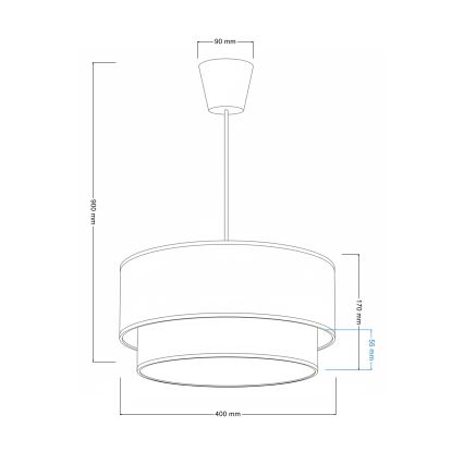 Brilagi - LED дитяча люстра на тросі BOBO 1xE27/60W/230V Ø 40 см біла/бежева/з ведмедиками