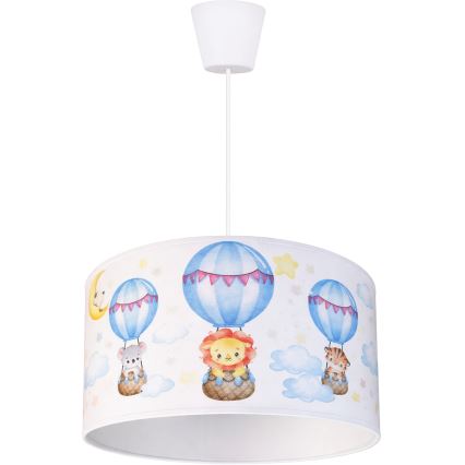 Brilagi - LED дитячий підвіс на шнурі BOBO 1xE27/10W/230V, діаметр 35 см, білий/із зображенням звіряток