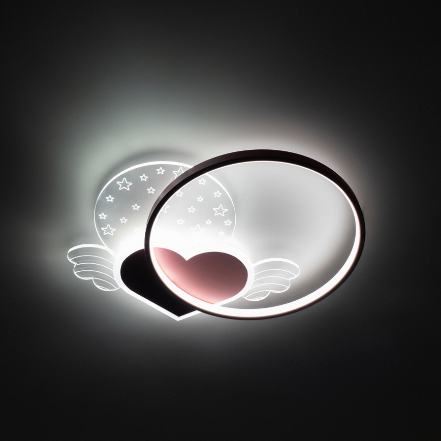 Brilagi - LED дитячий стельовий світильник LOVE LED/48W/230V 3000/4500/6000K рожевий