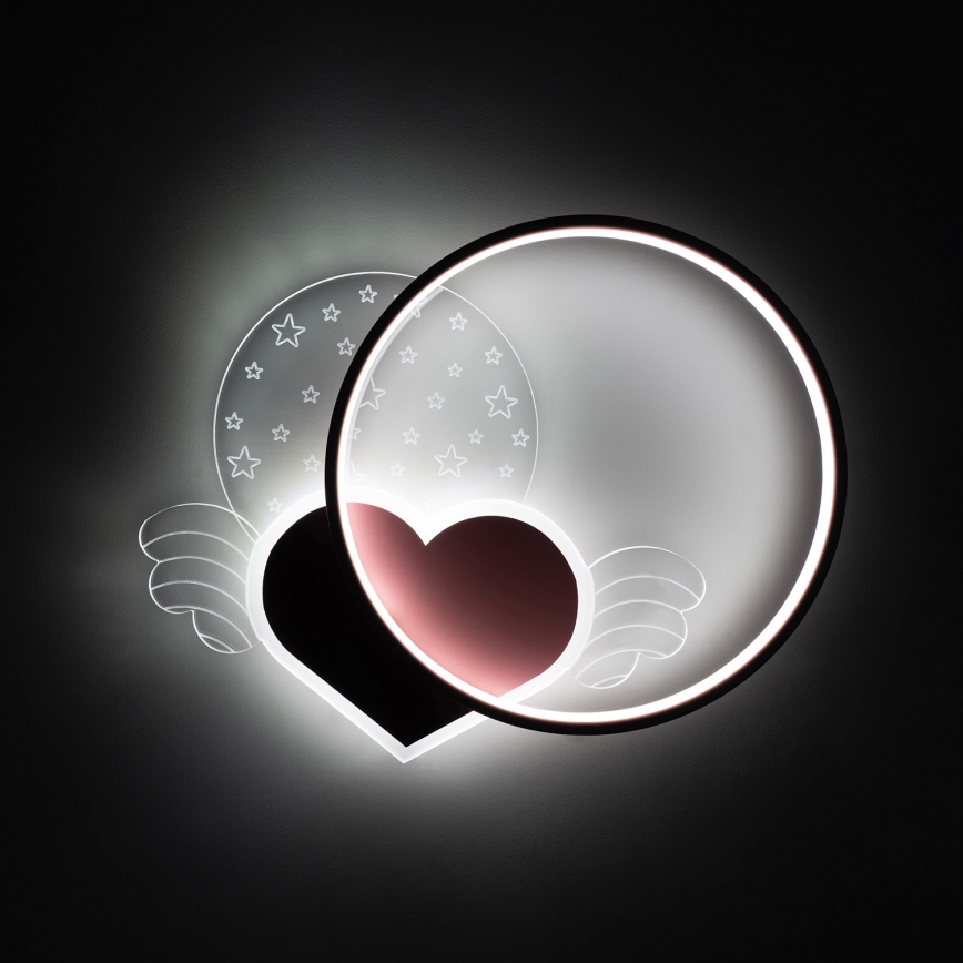 Brilagi - LED дитячий стельовий світильник LOVE LED/48W/230V 3000/4500/6000K рожевий