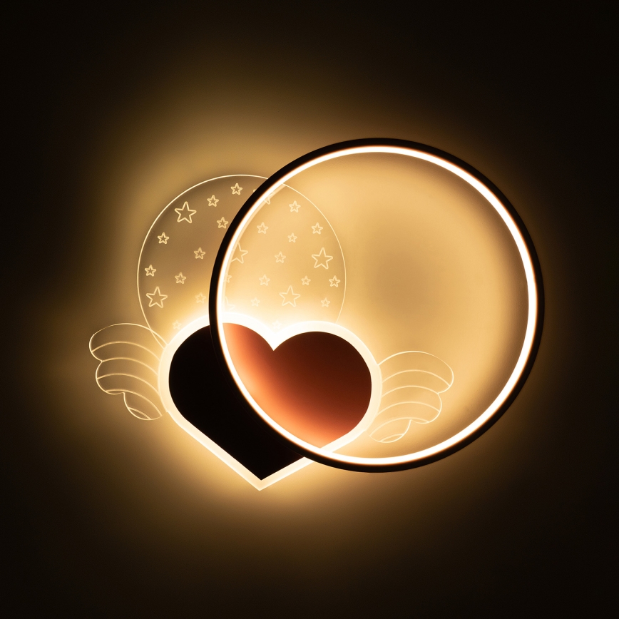 Brilagi - LED дитячий стельовий світильник LOVE LED/48W/230V 3000/4500/6000K рожевий