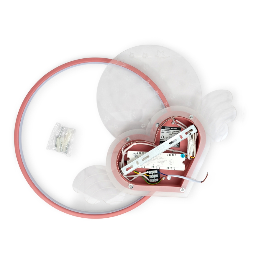 Brilagi - LED дитячий стельовий світильник LOVE LED/48W/230V 3000/4500/6000K рожевий