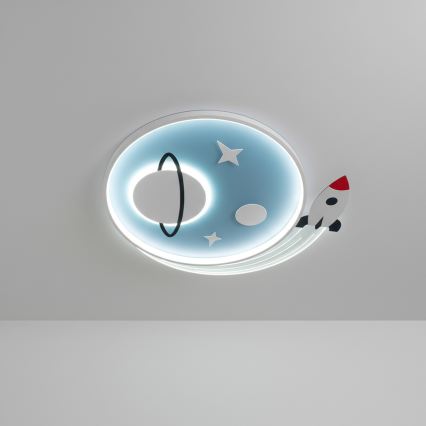 Brilagi - LED дитячий стельовий світильник STARSHIP LED/64W/230V 3000/4500/6000K синій