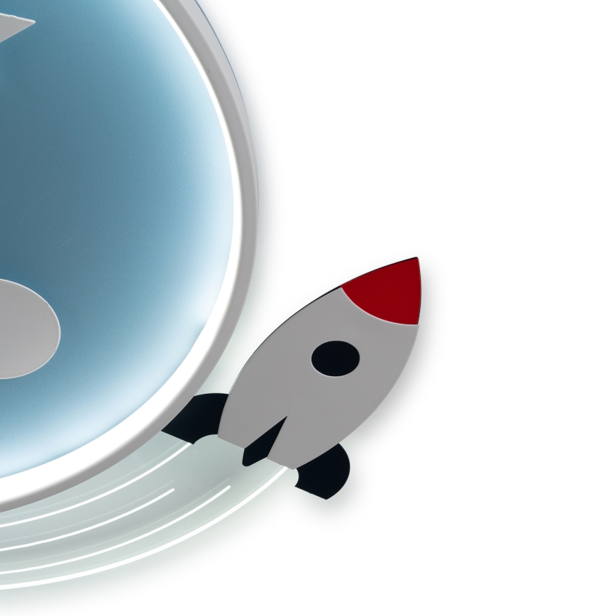 Brilagi - LED дитячий стельовий світильник STARSHIP LED/64W/230V 3000/4500/6000K синій