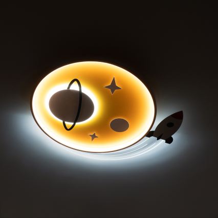 Brilagi - LED дитячий стельовий світильник STARSHIP LED/64W/230V 3000/4500/6000K жовтий