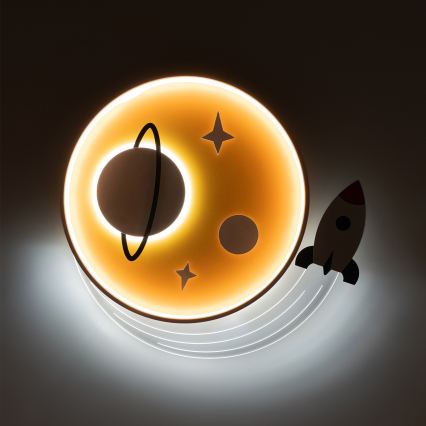 Brilagi - LED дитячий стельовий світильник STARSHIP LED/64W/230V 3000/4500/6000K жовтий