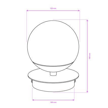 Brilagi - LED настінний світильник для ванної BALL LED/6W/230V 3000/4000/6500K IP44 чорний