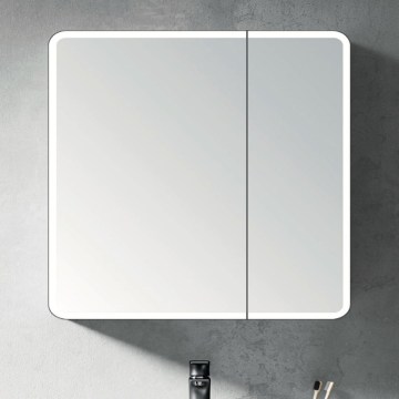 BRILAGI - LED-дзеркальна шафа для ванної кімнати з підсвічуванням NOTO DOUBLE 78x70 cm