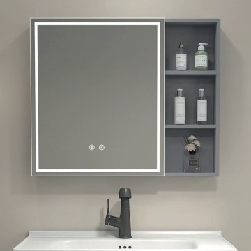 BRILAGI - LED дзеркальна шафа для ванної кімнати з підсвічуванням NOTO SINGLE 60x65 cm