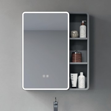 BRILAGI - LED дзеркальна шафка для ванної з підсвічуванням NOTO SINGLE 60x65 см