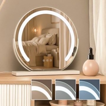 BRILAGI - LED-дзеркало для макіяжу з регулюванням яскравості CALIFORNIA LED/14W/230V 3000/4000/6500K 44x40 cm біле