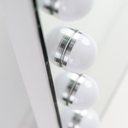 BRILAGI - LED Дзеркало для макіяжу з регульованою підсвіткою HOLLYWOOD LED/15W/230V CCT + 2x USB 55x77 cm біле