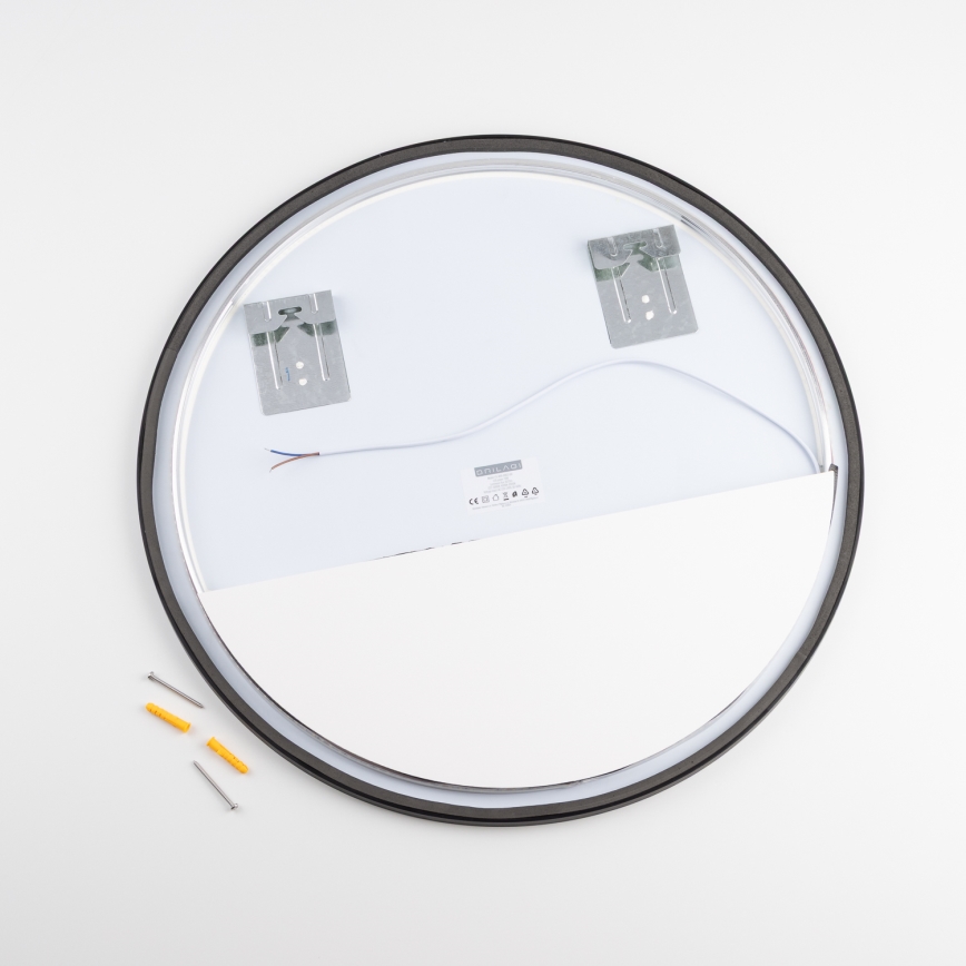 Brilagi - LED-дзеркало NOVARA LED/19W/230V діаметр 60 см чорне IP44 CRI 90 з регульованою яскравістю + CCT