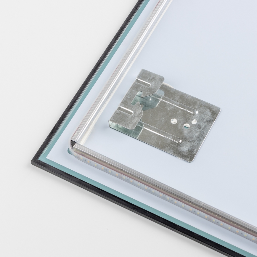 Brilagi - LED-дзеркало для ванної кімнати SUELLO LED/28W/230V 60x80 cm чорне IP44 CRI 90 з регулюванням яскравості + CCT