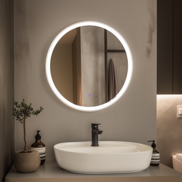 Brilagi - LED дзеркало для ванної TORINO LED/19W/230V діам. 60 см сріблясте IP44 CRI 90 затемнюване + CCT