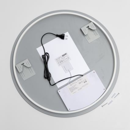 Brilagi - LED дзеркало для ванної кімнати з підігрівом DEMI PRO LED/20W/230V pr. 60 cm IP44 CRI 90 з регулюванням яскравості + CCT