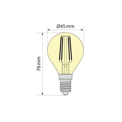 Brilagi - LED-филаментная лампа FILAMENT CLASIC ONE P45 E14/6,5W/230V 3000K
