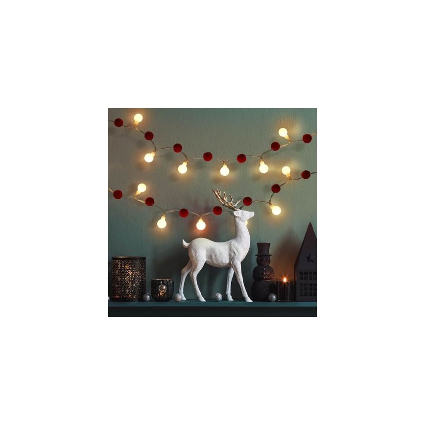 Brilagi - LED  гирлянда 20xLED/2xAA 1,8m тёплый белый
