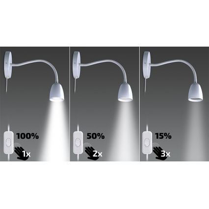 Brilagi - Світлодіодна регульована гнучка лампа LED/4W/230V біла