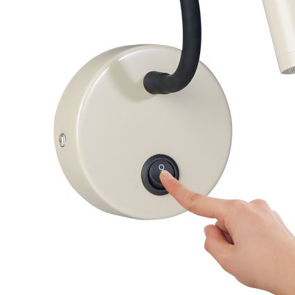 Brilagi - LED Гнучка настінна лампа MAYA LED/3W/230V 4000K бежевий