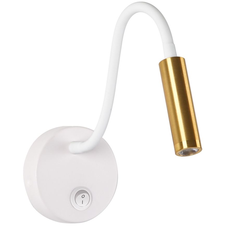 Brilagi - LED Гнучка настінна лампа MAYA LED/3W/230V 4000K білий/золотий