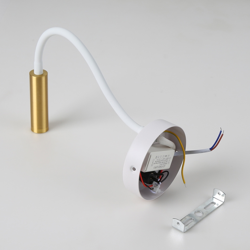 Brilagi - LED Гнучка настінна лампа MAYA LED/3W/230V 4000K білий/золотий