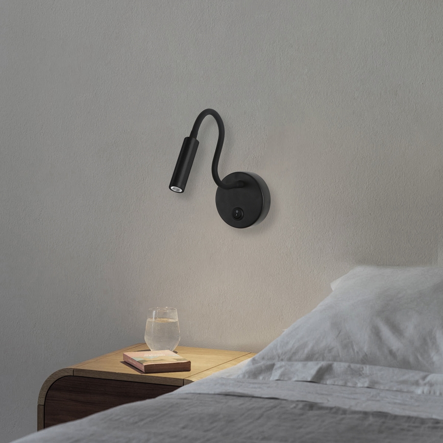 Brilagi - LED Гнучка настінна лампа MAYA LED/3W/230V 4000K чорний