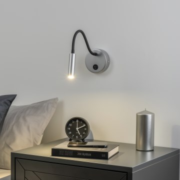 Brilagi - LED Гнучка настінна лампа MAYA LED/3W/230V 4000K срібний