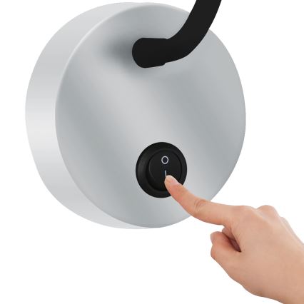 Brilagi - LED Гнучка настінна лампа MAYA LED/3W/230V 4000K срібний