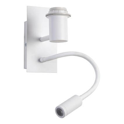 Brilagi - LED-гнучкий настінний світильник NUBILA 1xE27/25W/230V + LED/3W білий/жовтий