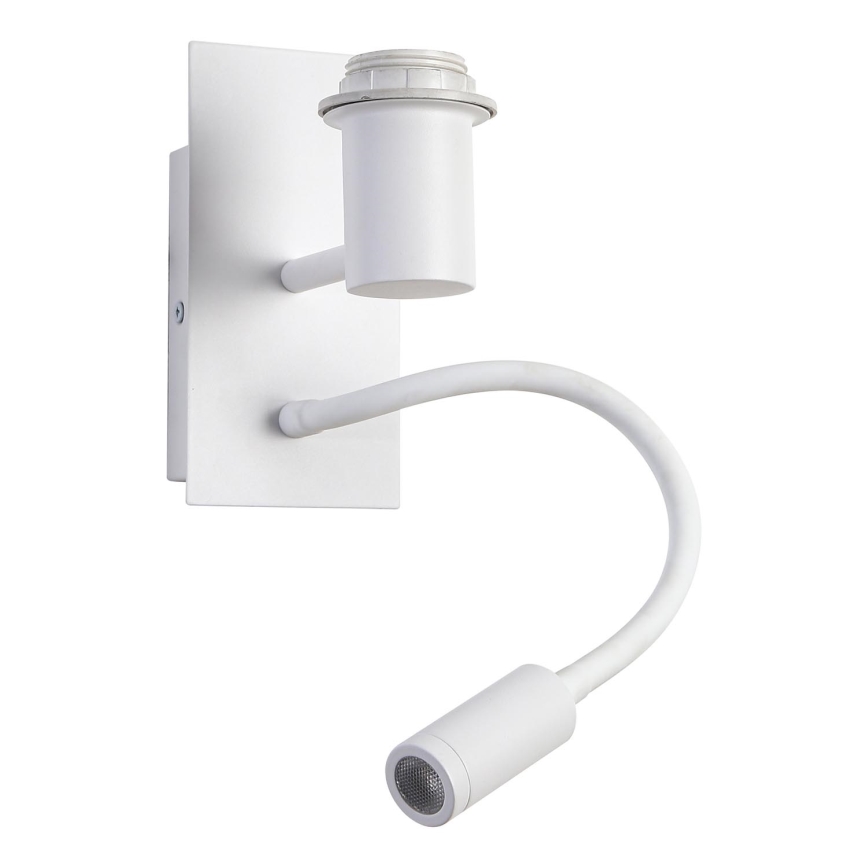 Brilagi - LED-гнучкий настінний світильник NUBILA 1xE27/25W/230V + LED/3W білий/жовтий
