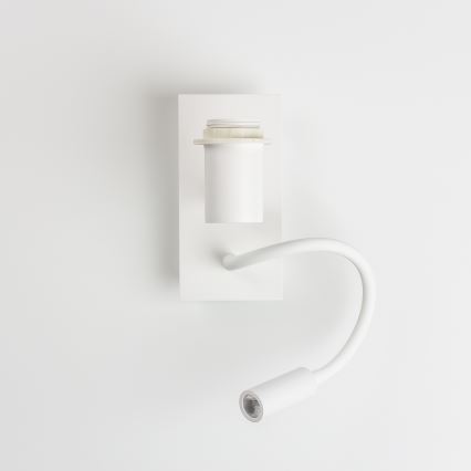 Brilagi - LED-гнучкий настінний світильник NUBILA 1xE27/25W/230V + LED/3W білий/жовтий