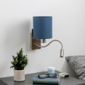 Brilagi - LED Гнучка настінна лампа NUBILA 1xE27/25W/230V + LED/3W матовий хром/темно-синій