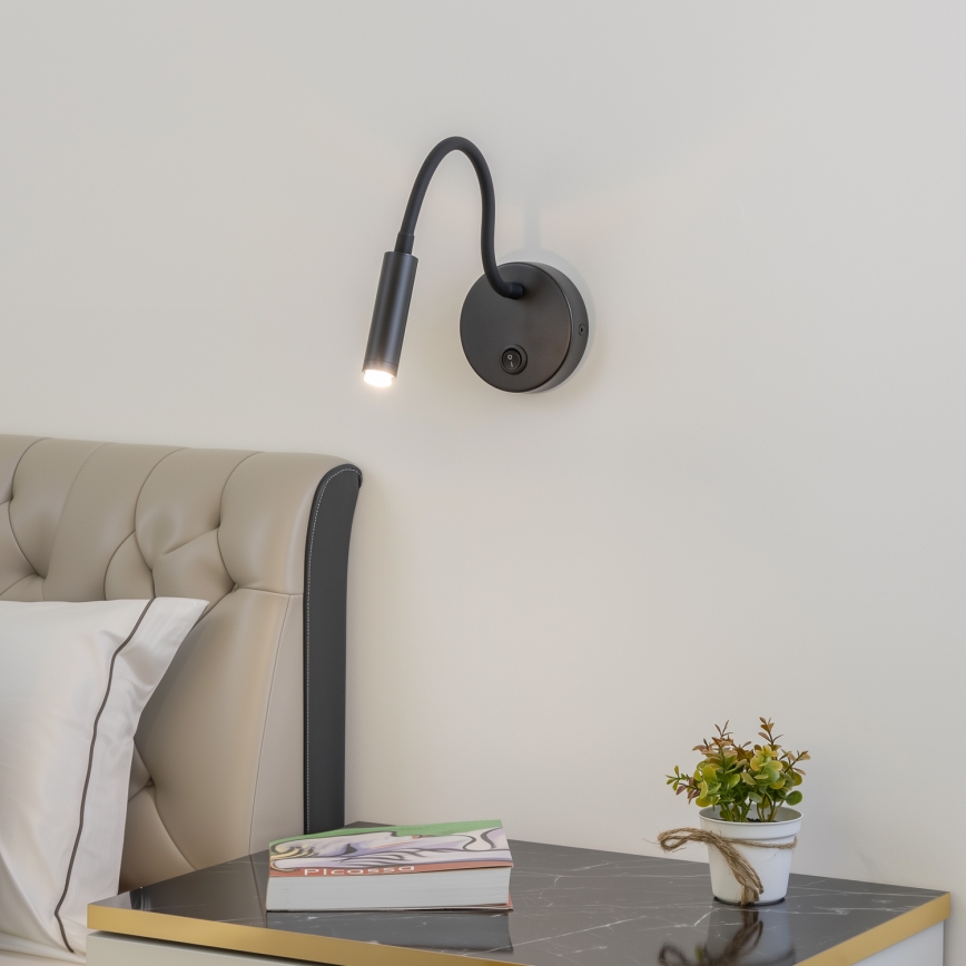 Brilagi - LED Гнучка настінна лампа з регулюванням яскравості MAYA 1xG9/4W/230V чорний 2700-6500K Wi-Fi Tuya