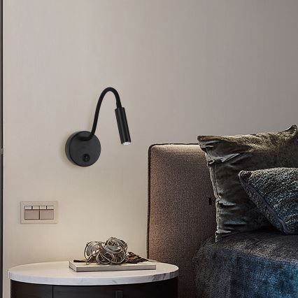 Brilagi - LED Гнучка настінна лампа з регулюванням яскравості MAYA 1xG9/4W/230V чорний 2700-6500K Wi-Fi Tuya