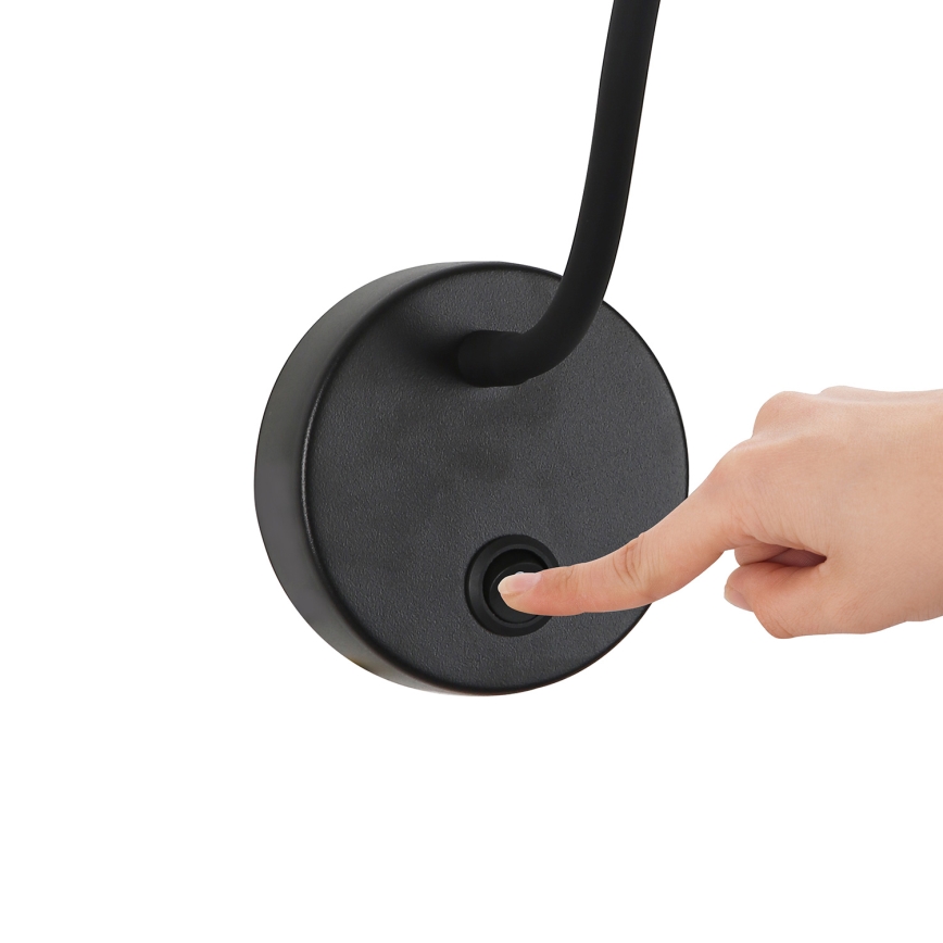 Brilagi - LED Гнучка настінна лампа з регулюванням яскравості MAYA 1xG9/4W/230V чорний 2700-6500K Wi-Fi Tuya