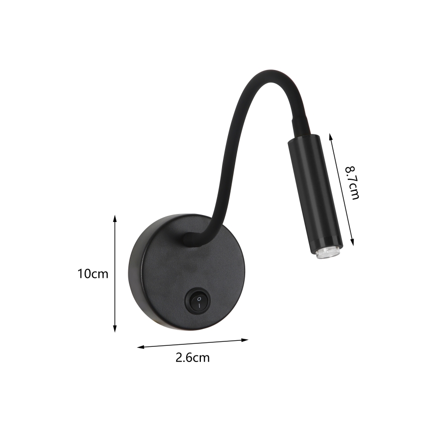 Brilagi - LED Гнучка настінна лампа з регулюванням яскравості MAYA 1xG9/4W/230V чорний 2700-6500K Wi-Fi Tuya