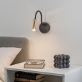 Brilagi - LED Гнучка настінна лампа з регулюванням яскравості MAYA 1xG9/4W/230V чорний/золотистий 2700-6500K Wi-Fi Tuya