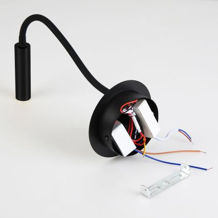 Brilagi - LED Гнучка настінна лампа з USB-портом MAYA LED/3W/230V 4000K чорний