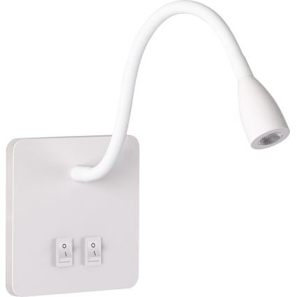 BRILAGI - Світлодіодна гнучка настінна лампа MAYA DOUBLE LED/4W/230V + LED/3W біла